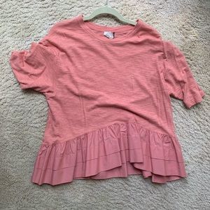 SL SWING TEE WITH RUFFLES